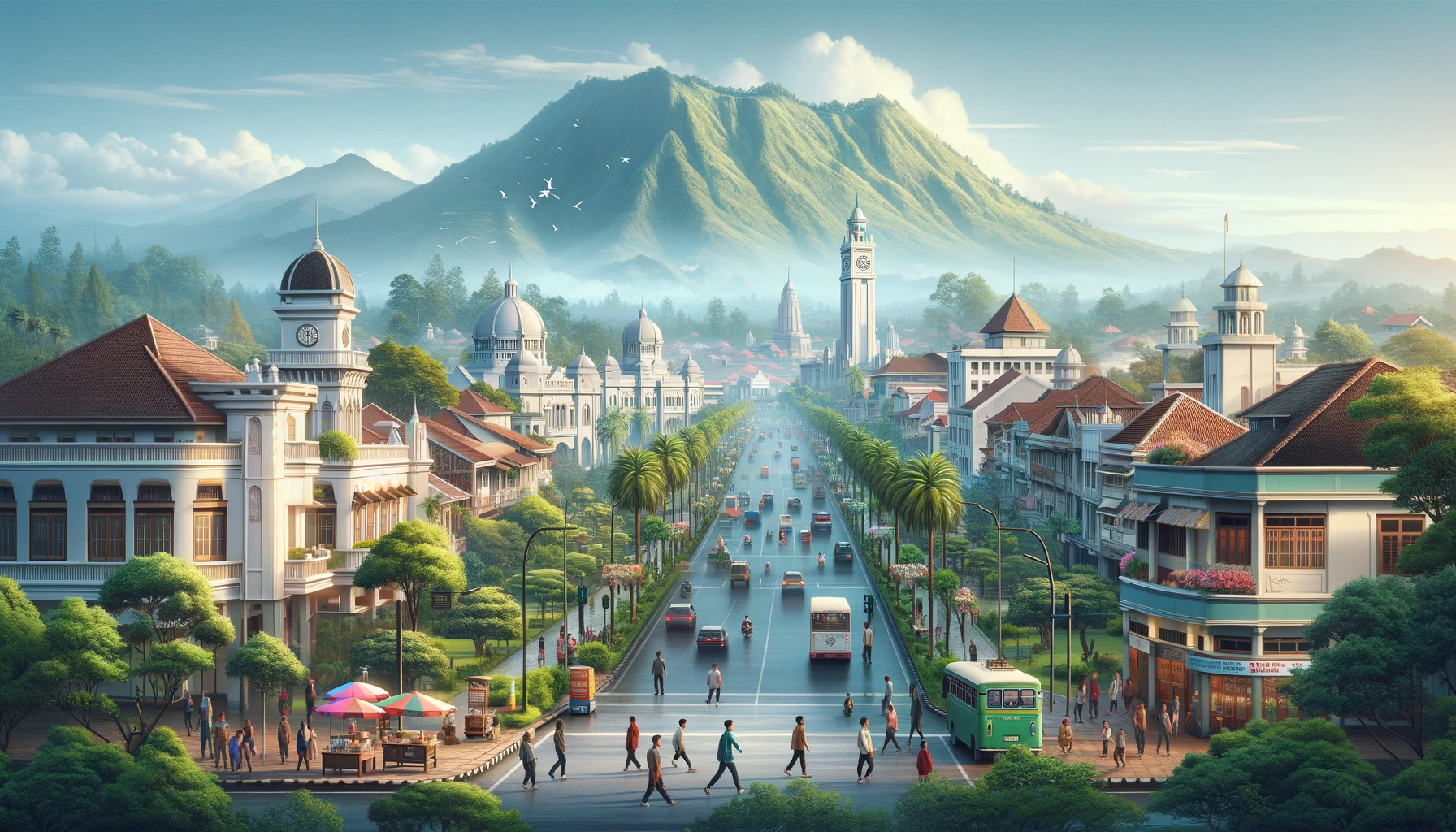 Gambar animasi wilayah perkotaan