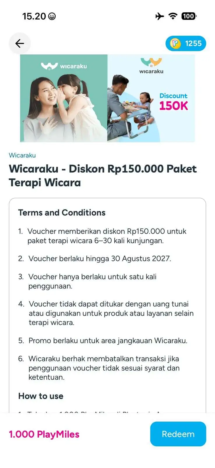 Screenshot langkah 4 memilih Wicaraku di Playtopia